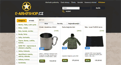 Desktop Screenshot of e-armyshop.cz