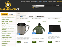 Tablet Screenshot of e-armyshop.cz